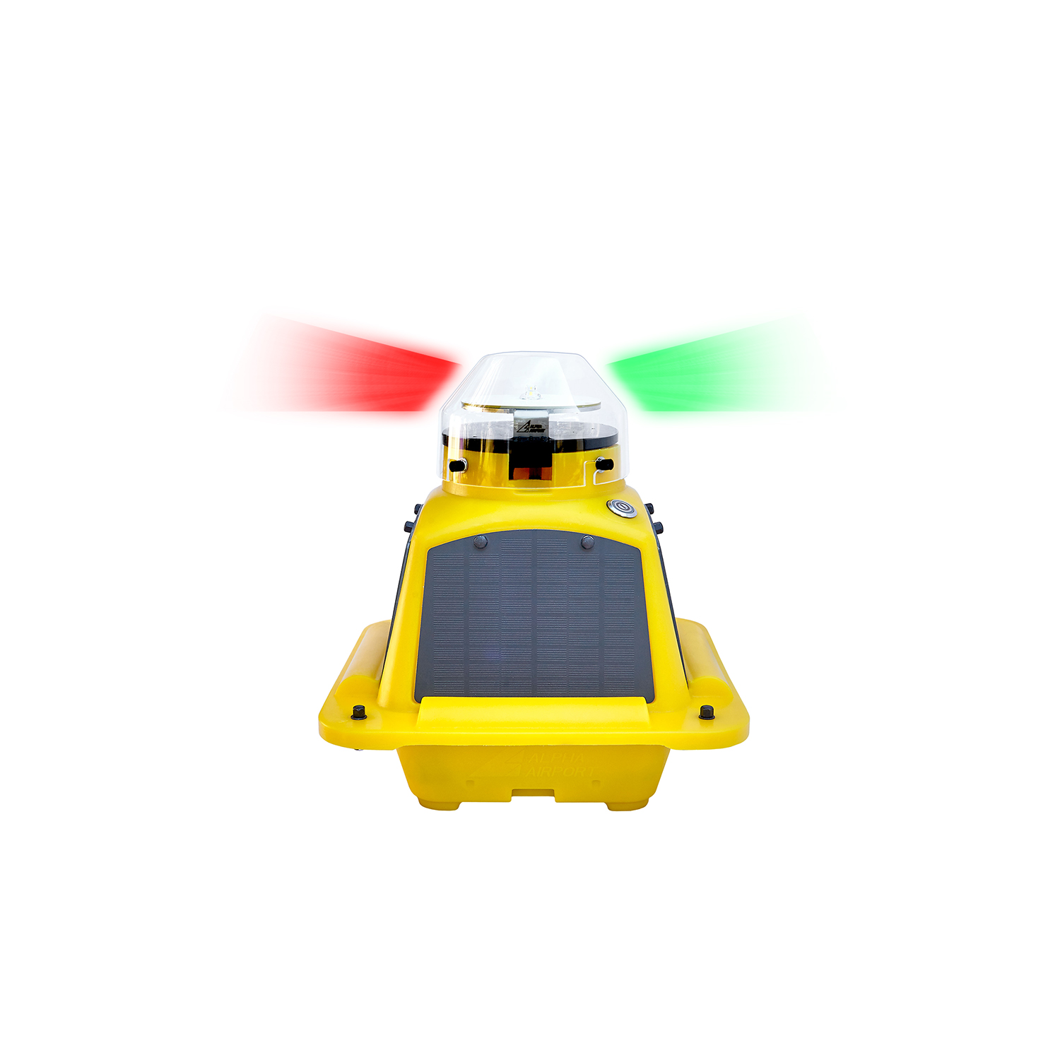 Autonomous elevated low intensity runway threshold end green/red light